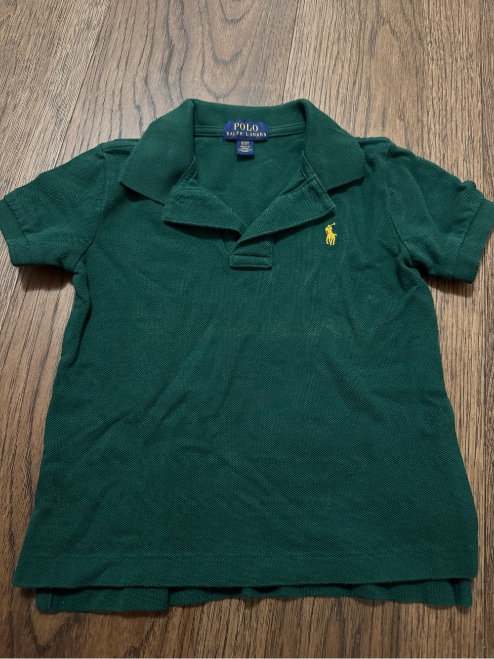 Polo by Ralph Lauren Forest Green Short-Sleeve Polo with Yellow Logo